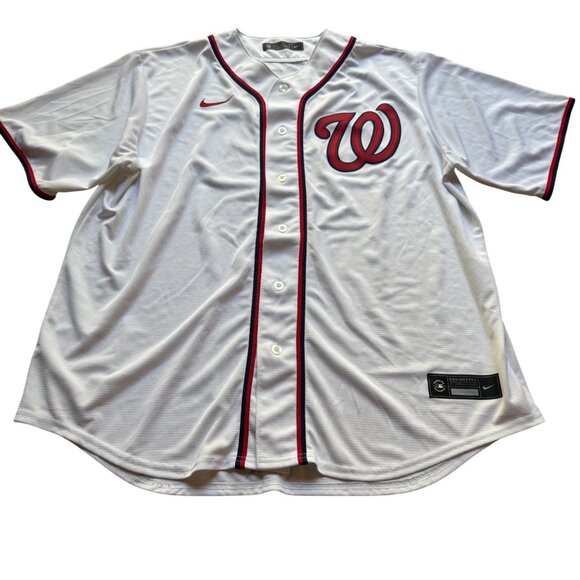 Nike Washington Nationals XL White Juan Soto #22 MLB Button-Up Baseball Jersey - Picture 2 of 8